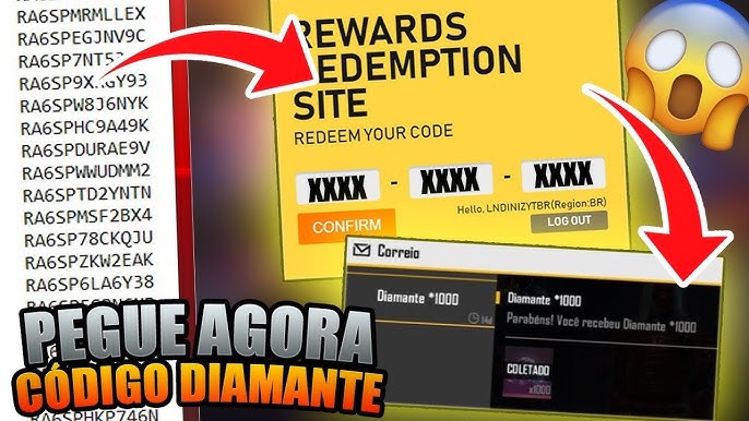 Código de diamante Free Fire: Onde encontrar e como ativar?