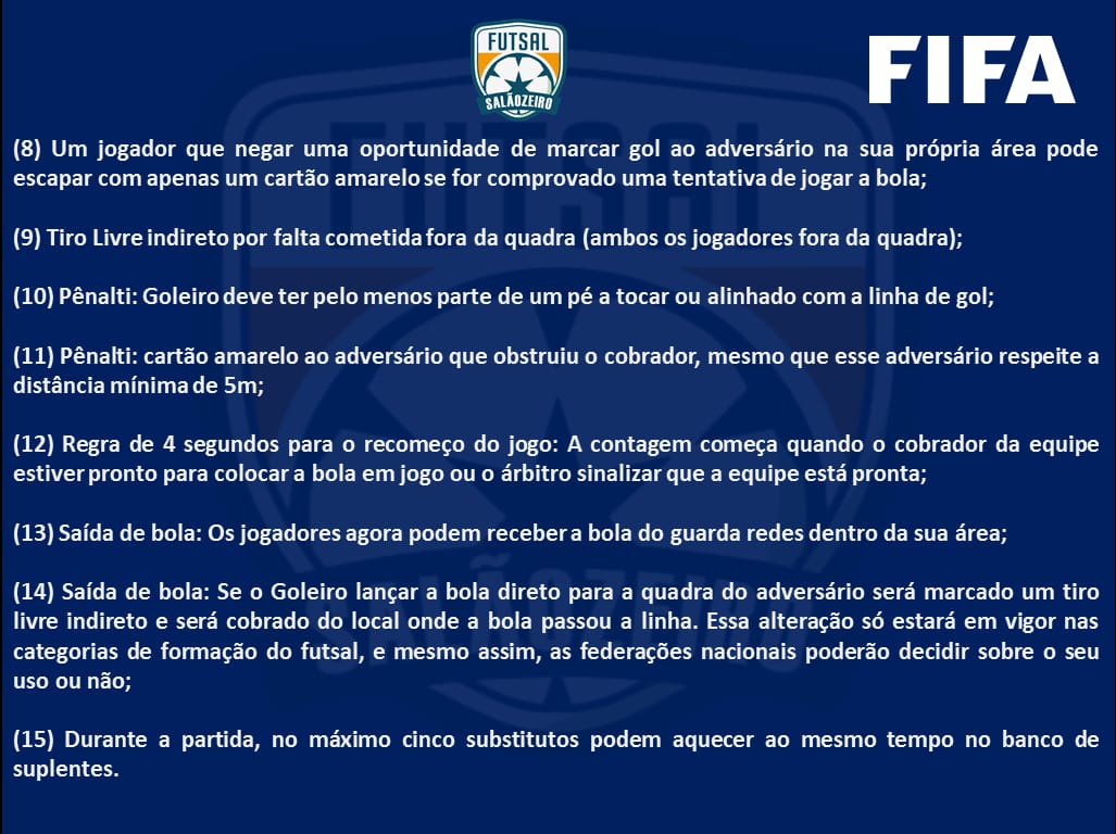 Quais são as novas regras do futsal 2024? Entenda as principais mudanças na prática!