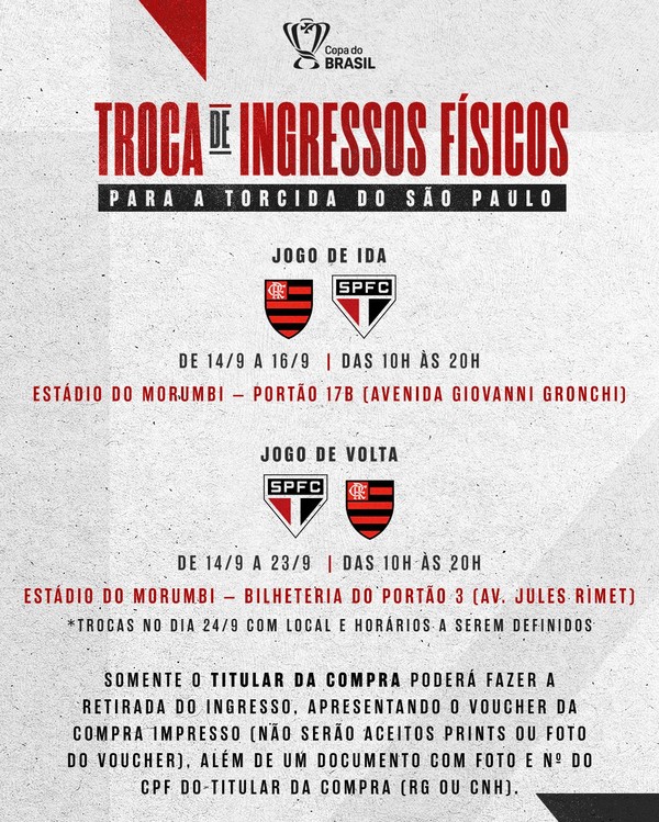 Ingressos e datas: veja informações dos proximos jogos sao paulo no morumbi.