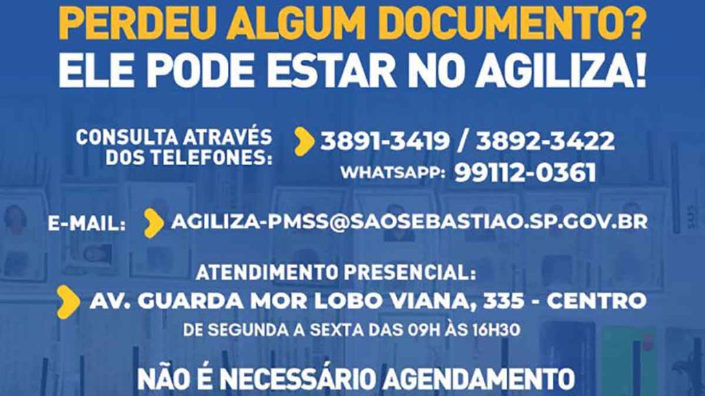 Quais documentos levar no Agiliza São Sebastião? Prepare tudo antes de ir ao local.