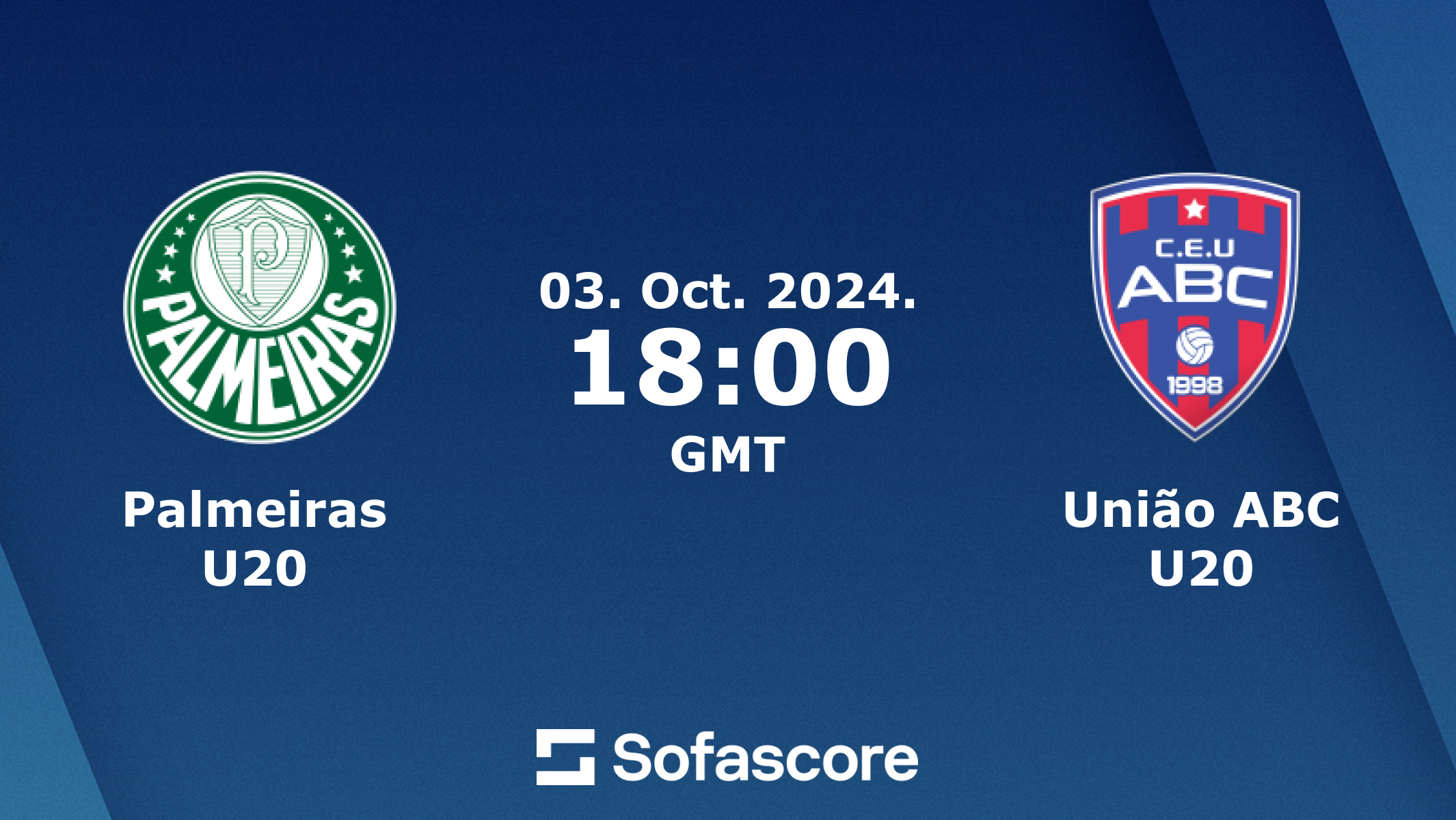 Onde ver as estatísticas de União ABC Sub-20 x Palmeiras Sub-20? Confira os números completos aqui!