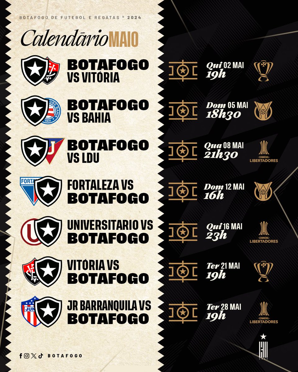Calendário do Botafogo: qual jogo?