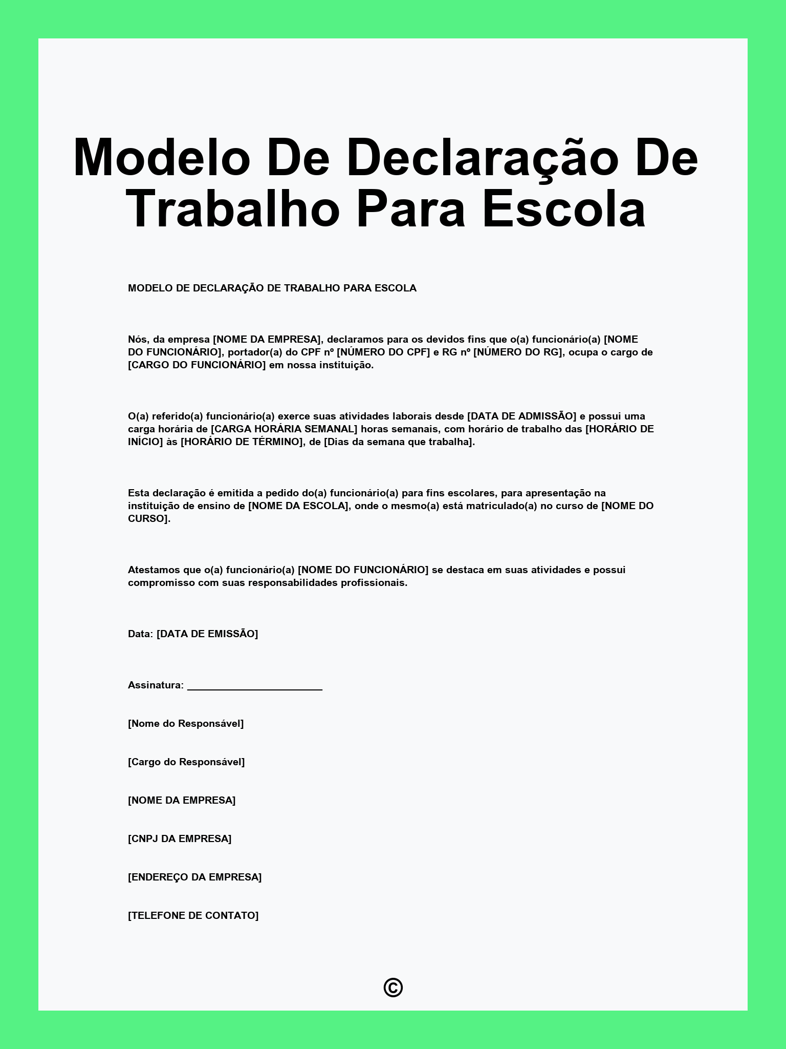 Encontre modelos de declaração para escola para diversas finalidades hoje.