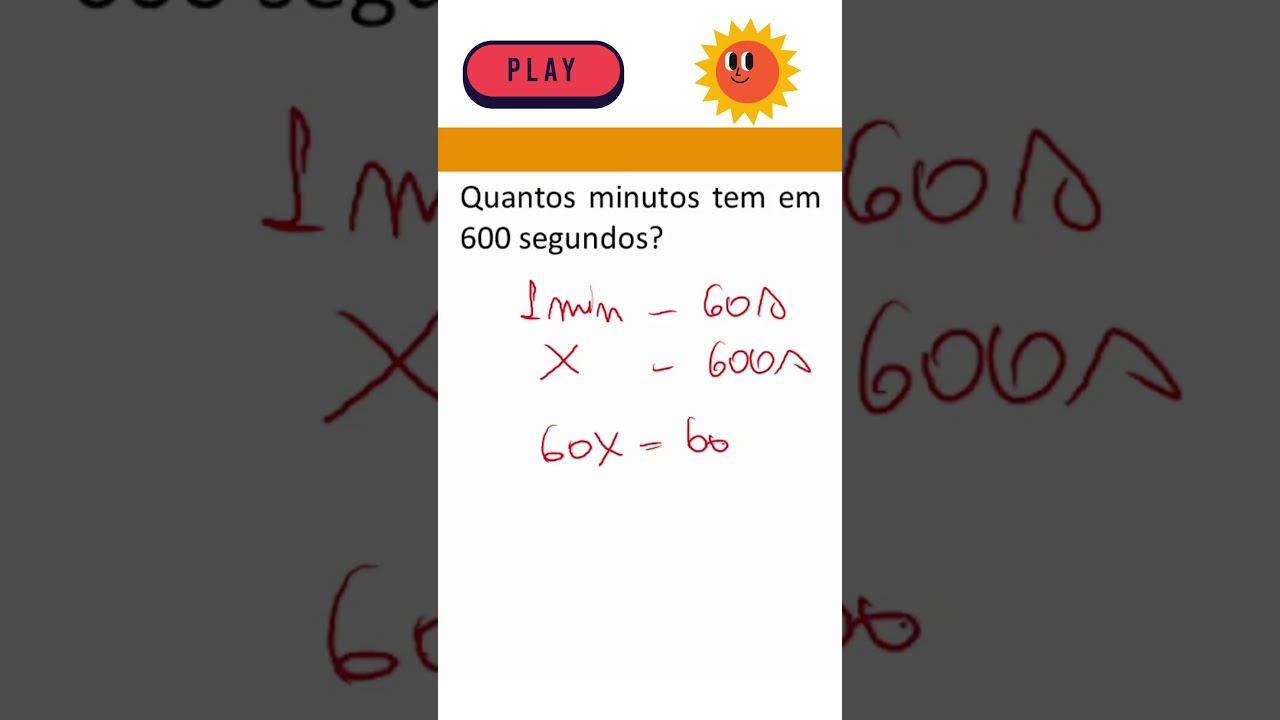Convertendo 600 segundos são quantos minutos? Veja o cálculo simples e a resposta correta!
