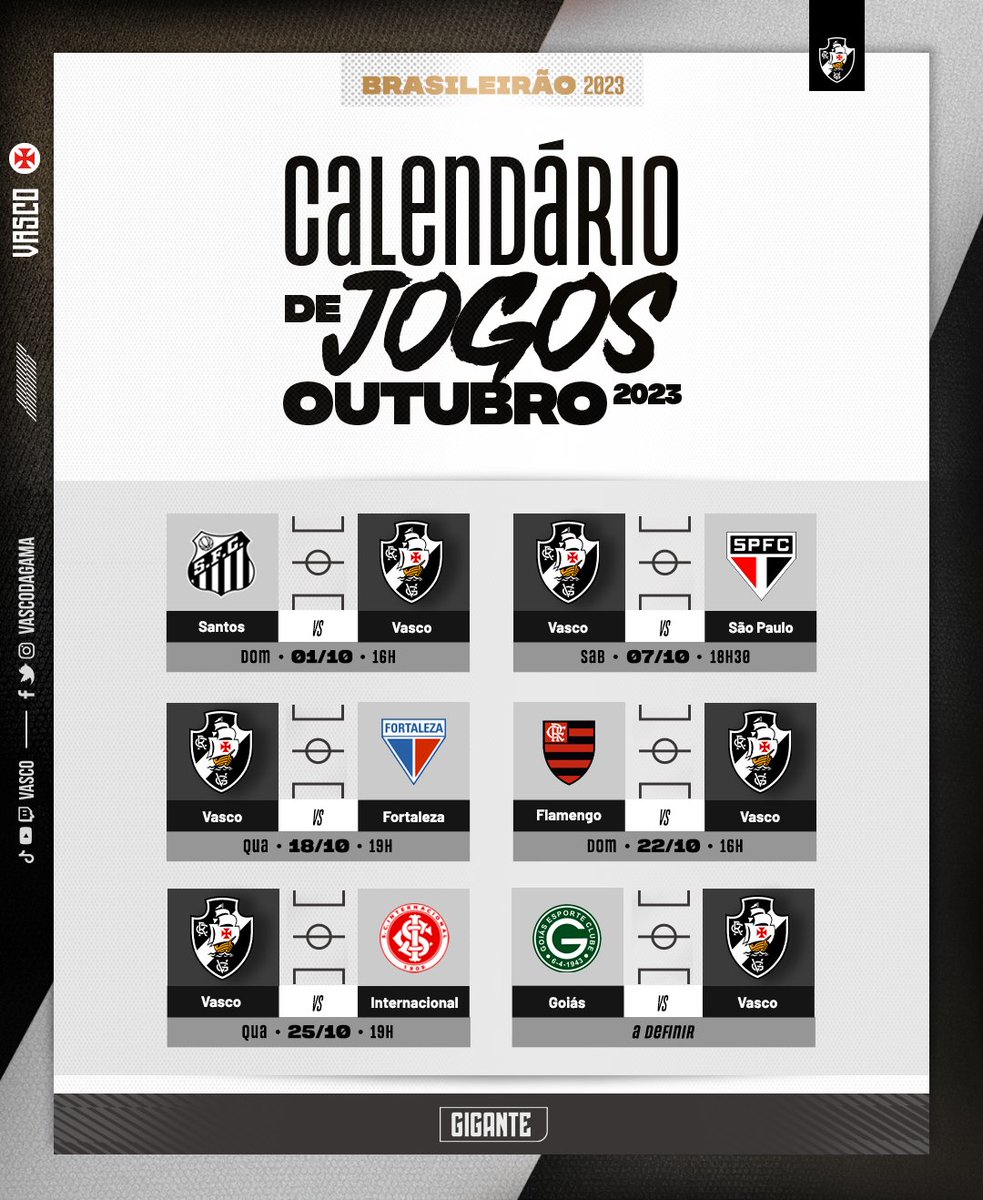 Calendário do Vasco: Datas e jogos importantes para o torcedor!