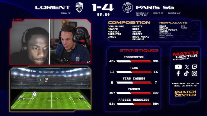 Comparar estatísticas de fc lorient x psg? Descubra os resultados surpreendentes!