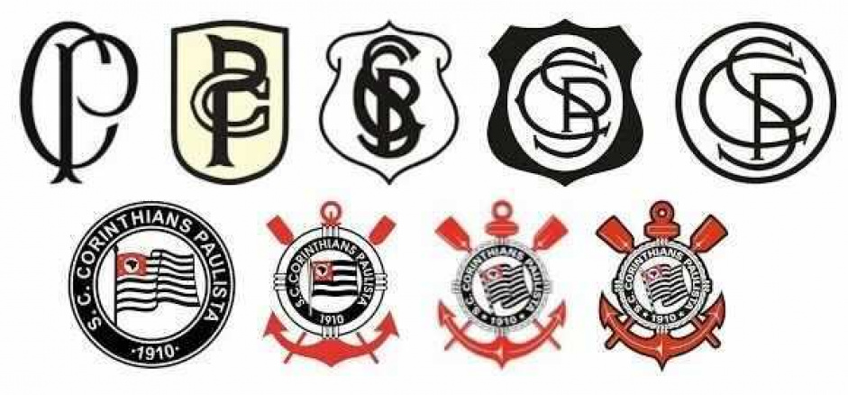 Evolução do logotipo do corinthians ao longo do tempo? (veja as mudanças principais)