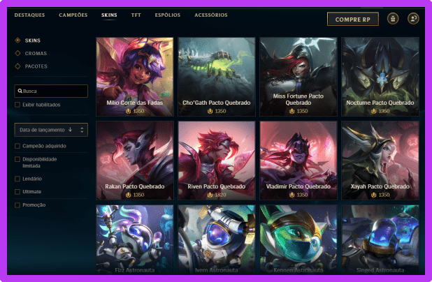 Quantas skin tem no Lol? Encontre as mais baratas e quantas são essenciais