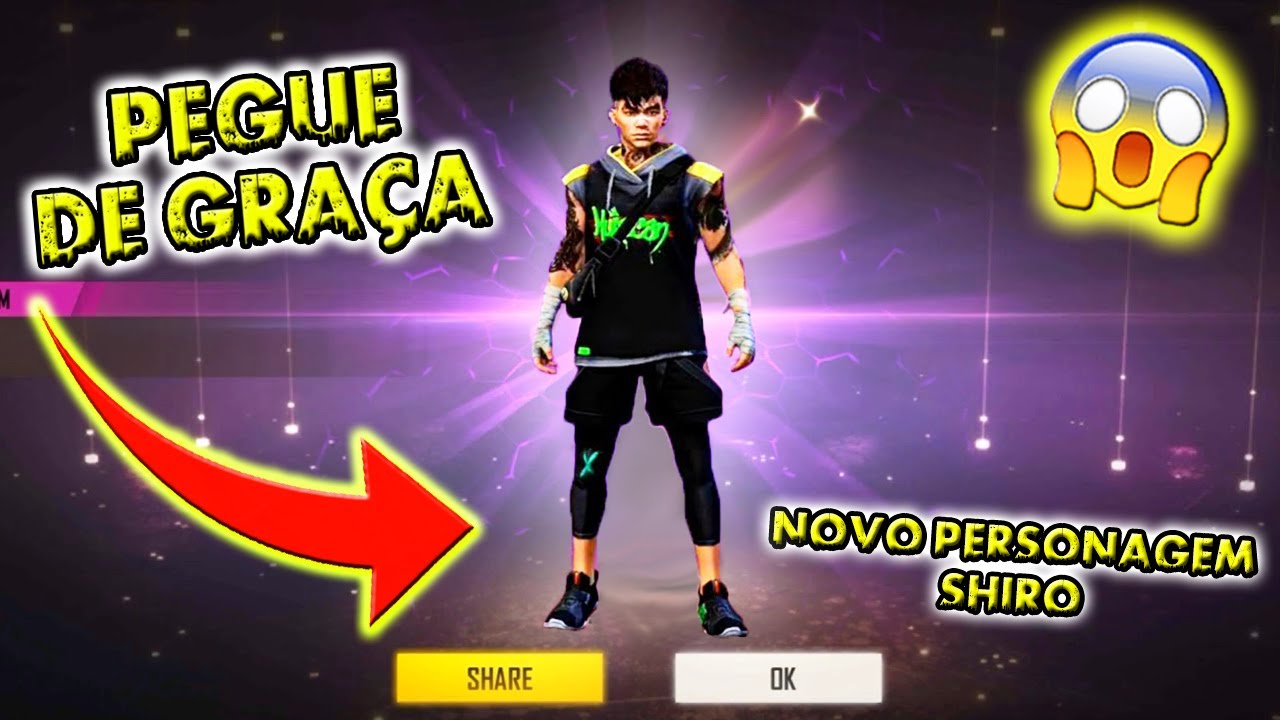 Shiro Free Fire gratis saiba como ganhar sem gastar dinheiro
